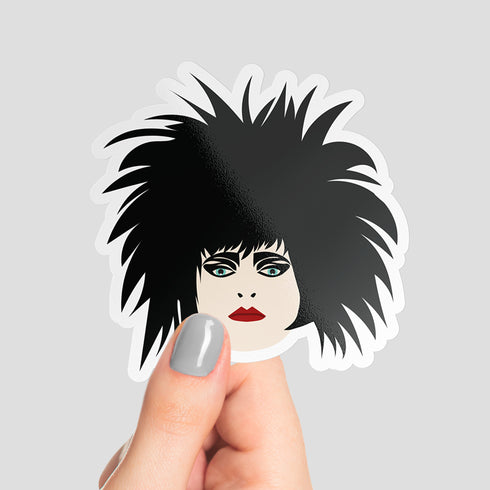 1980s Goth Punk Premium Vinyl Sticker, Siouxsie Sioux, Glossy Laptop Decal
